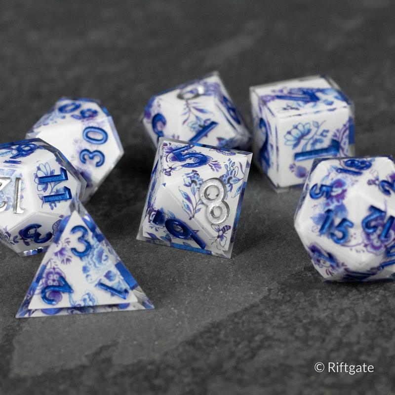 Moonlight Garden DnD Dice Set - Dice for Dungeons and Dragons, D&D, RPGs