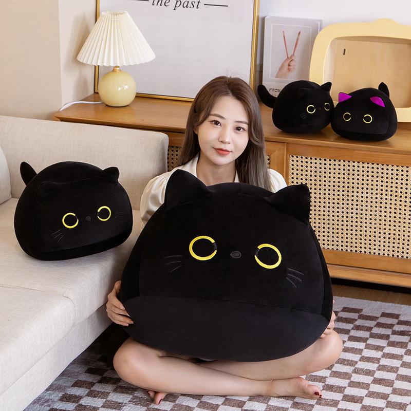 Kawaii Black Cat About Pillow Plush Doll Toys Cute Cute High Quality Gifts For Boys Girls Friends Decorate Childrens