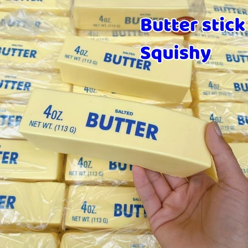 1pc Butter Stick Squishee: Soft, Slow-Rebounding, Finger-Licking Fun Stress Reliever for Teens and Adults