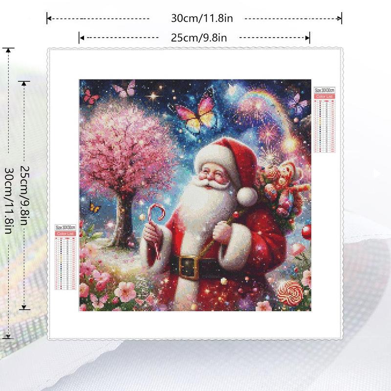 Santa Claus Pattern DIY Diamond Arts Colorful Painting Kit without Frame, DIY 5D Diamond Arts Colorful Painting Kit, Wall Art Decor for Home