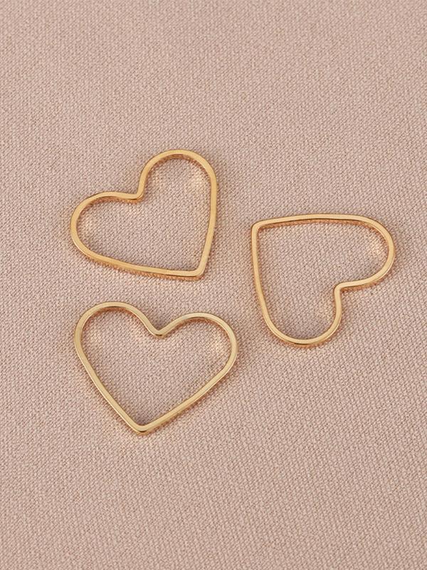 Heart Shaped Hollow Out Design Connectors, Fashionable Jewelry Making Accessories for DIY Bracelet & Necklace & Earrings, Jewelry Making Accessories