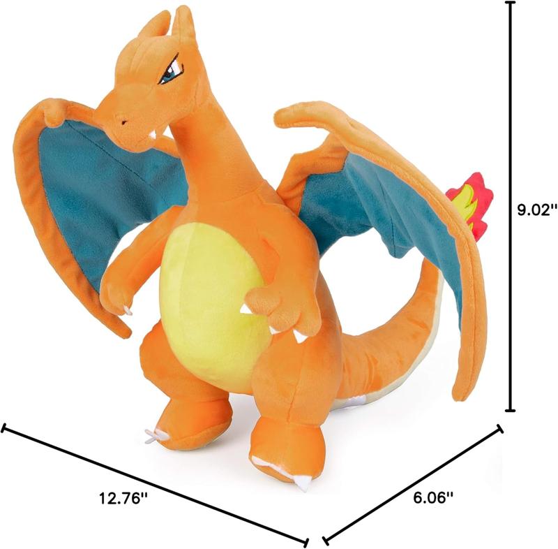 Christmas present:Pokemon Large 12 inch Charizard Plush Toy - Premium Soft Fill Animal Toy - Gifts for Children, Boys, Girls, and Fans -2+(orange)