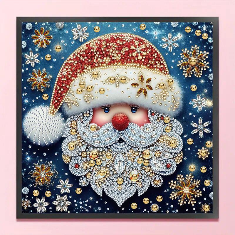 Santa Claus Pattern DIY Diamond Arts Colorful Painting Kit without Frame, 1 Count 5D Diamond Arts Colorful Painting Kit, Wall Art Decor