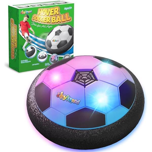 Air Power Soccer Ball for Kids with LED Light, Hover Soccer Ball for Indoor & Outdoor Play, Boys & Girls 3-8 Years Old, Fun Soccer Toys for Kids