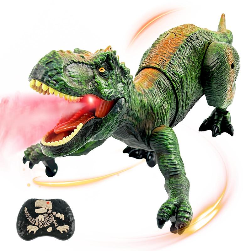 Remote Control Dinosaur Animal Toy, Spinosaurus and T-rex, swift movement & water spray, gift for boys