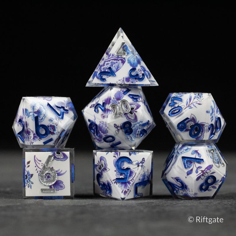 Moonlight Garden DnD Dice Set - Dice for Dungeons and Dragons, D&D, RPGs