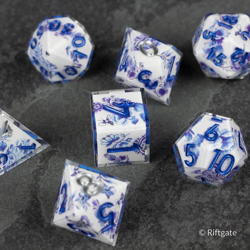 Moonlight Garden DnD Dice Set - Dice for Dungeons and Dragons, D&D, RPGs