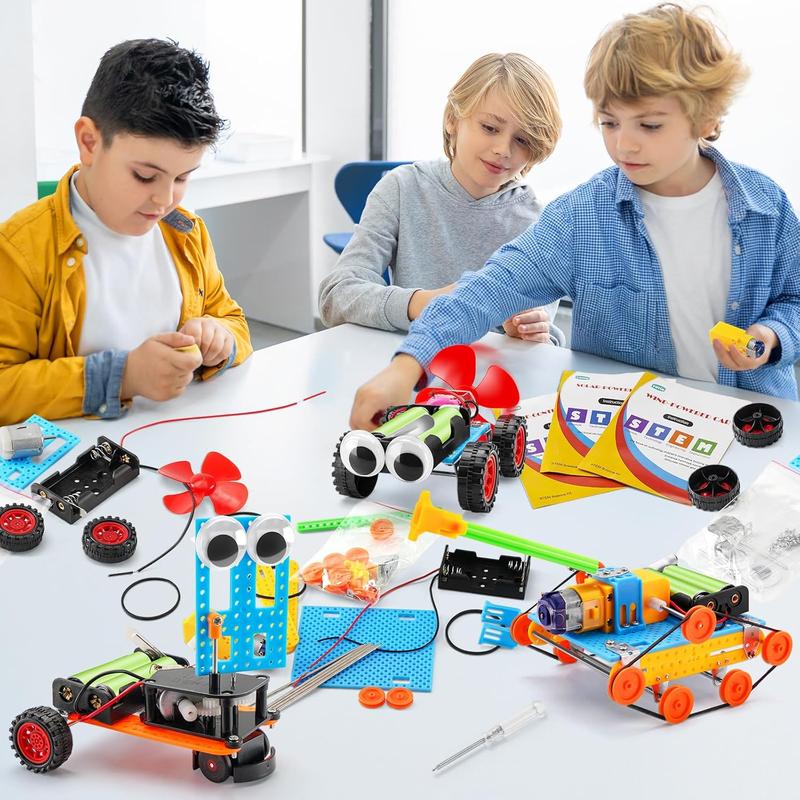 STEM Kits for Kids Ages 5-7 8-10, Robot Building Kits for Boys 8-12, Science Experiments for Kids 6-8 9-12, Car Crafts Activities Engineering Kit, STEM Toys for 5 6 7 8 10 12 Year Old Boys Girls Gifts