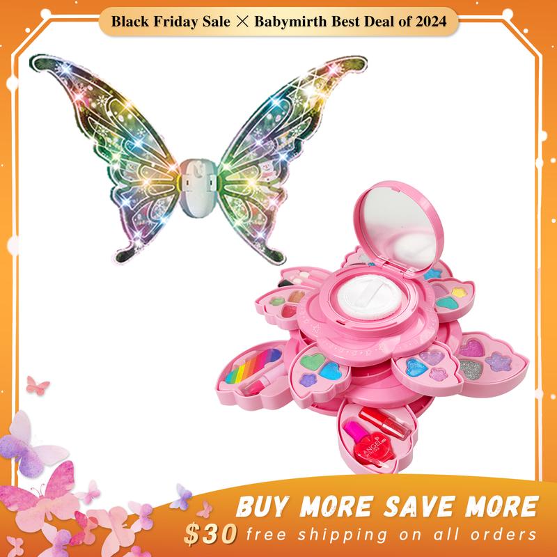 Christmas Fancy Butterfly Wings with Petal-shaped Makeup Toys