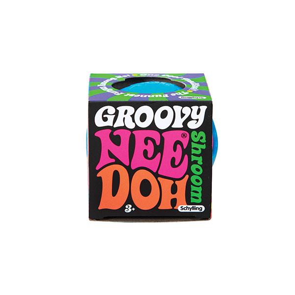 Schylling NeeDoh Groovy Shroom  -  Sensory Toy with Fun Dough Filling - Assorted Designs - Ages 3 and Up - One randomly selcted piece stress ball