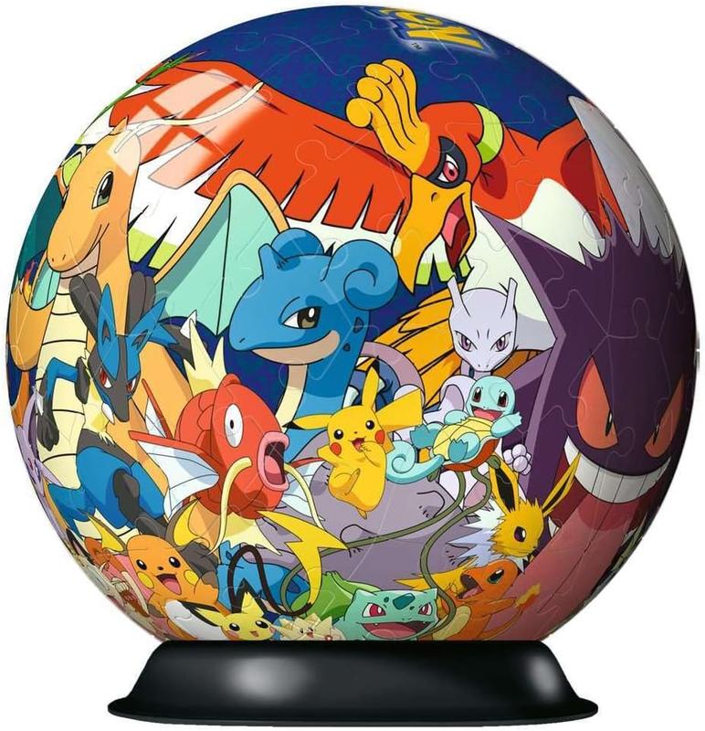 Pokemon 3D Jigsaw Puzzle Ball for Kids Age 6 Years Up - 72 count - No Glue Required - Gifts for Boys and Girls