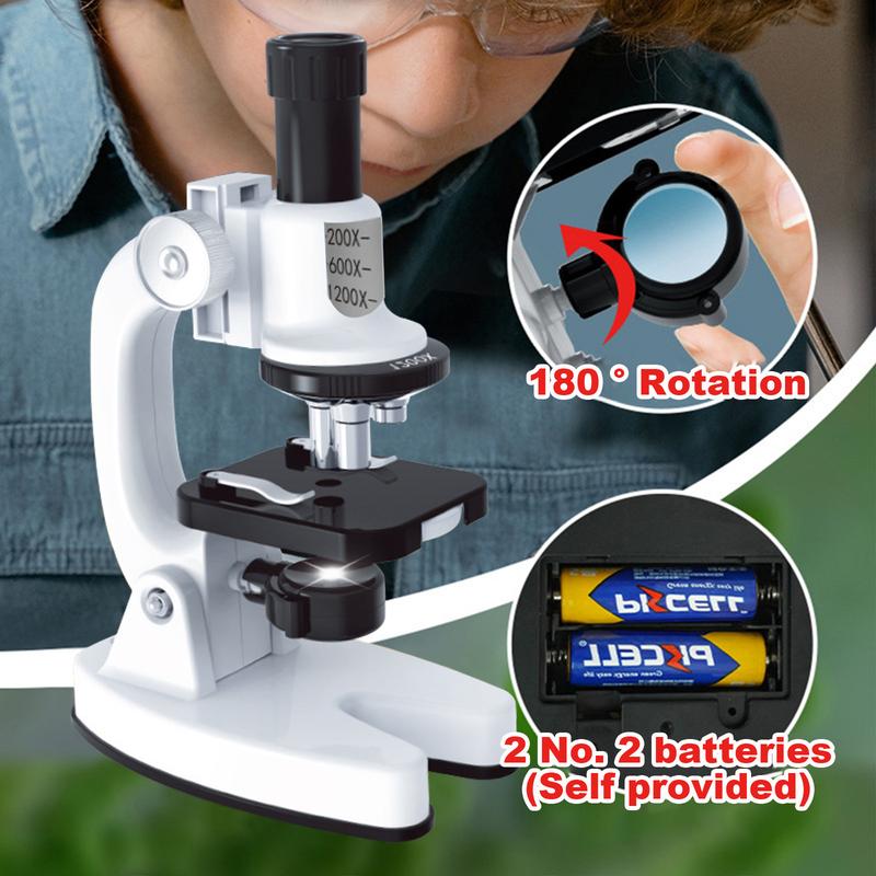 Explore the Micro World with This Kids Microscope Kit – 200x, 600x, 1200x Magnification | Perfect for STEM & Science Fun