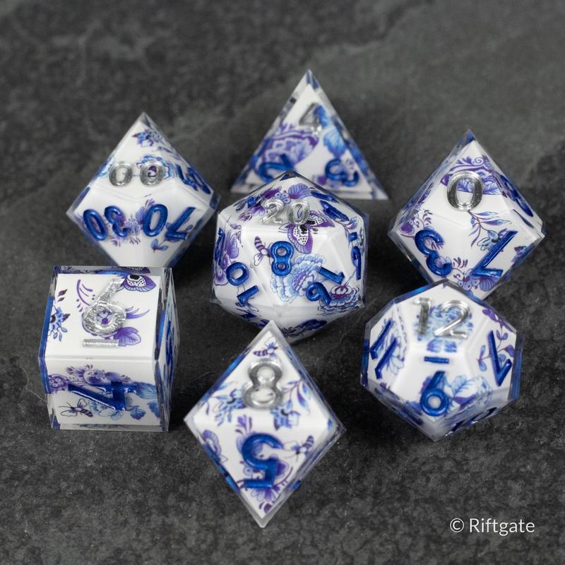 Moonlight Garden DnD Dice Set - Dice for Dungeons and Dragons, D&D, RPGs