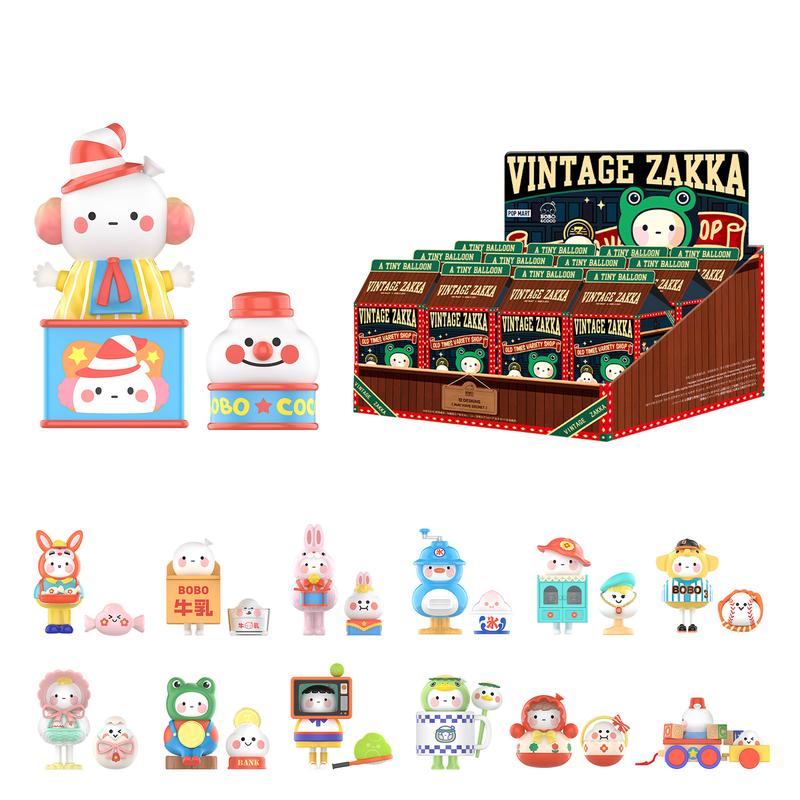 POP MART Figure Toys BOBO & COCO Vintage Zakka Series, Blind Box, Mystery Box