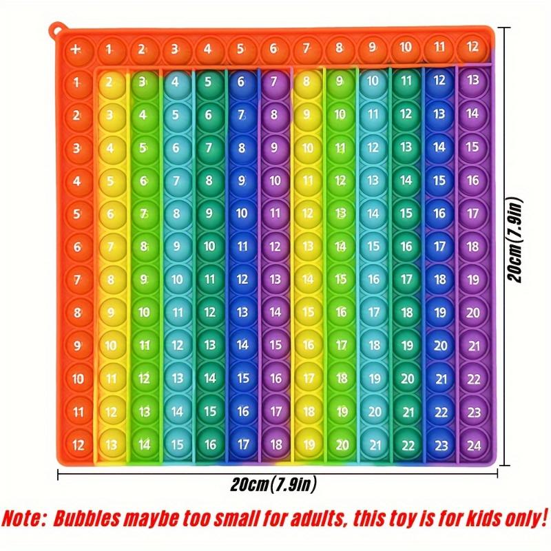 1pc Legendstar Silicone Math Practice Board Game - Dual-Sided Multiplication and Addition Educational Toy, Times Table Chart Learning Tool for Classroom, 1-12 Number Manipulatives