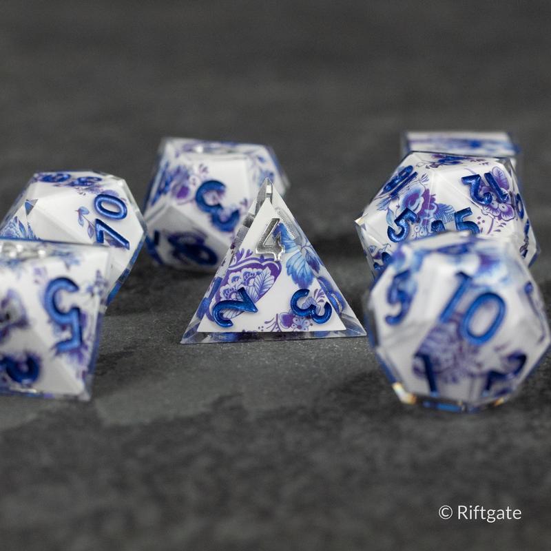 Moonlight Garden DnD Dice Set - Dice for Dungeons and Dragons, D&D, RPGs