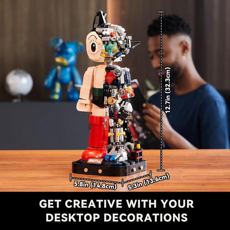 PANTASY Astro Boy Building Kit, Cool Building Sets for Adults, Creative Collectible Build-and-Display Model for Home or Office, Idea Birthday Present for Teens or Surprise Treat, Thanksgiving (1258Pieces) (86203HY)