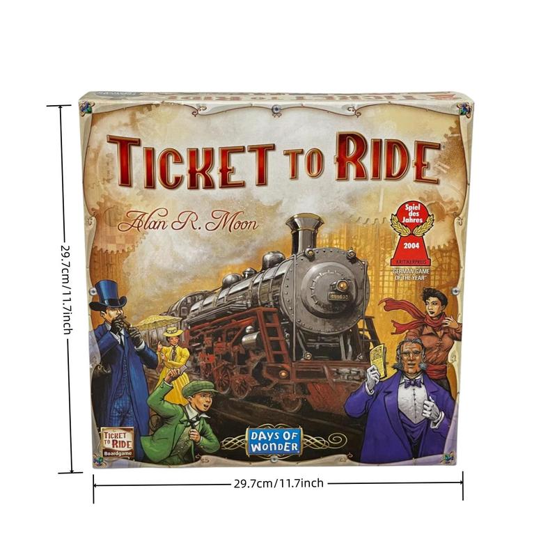 Ticket To Ride Themed Game, 1 Box Family Party Fun Game Box, Creative Holiday Birthday Party Gift for Family Classmate Friend