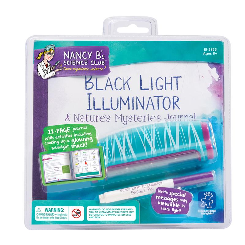 Educational Insights Nancy B's Science Club Black Light Illuminator & Nature's Mysteries Journal