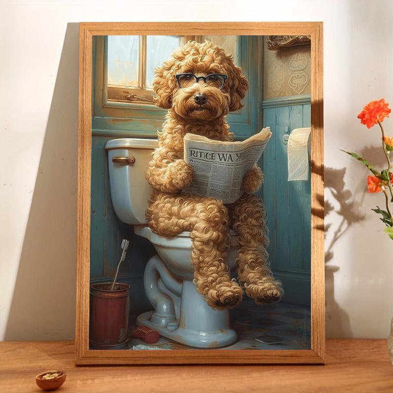 Cute Dog Pattern DIY Diamond Arts Colorful Painting Kit without Frame, DIY 5D Diamond Arts Colorful Painting Kit, Wall Art Decor for Home Living Room Bedroom