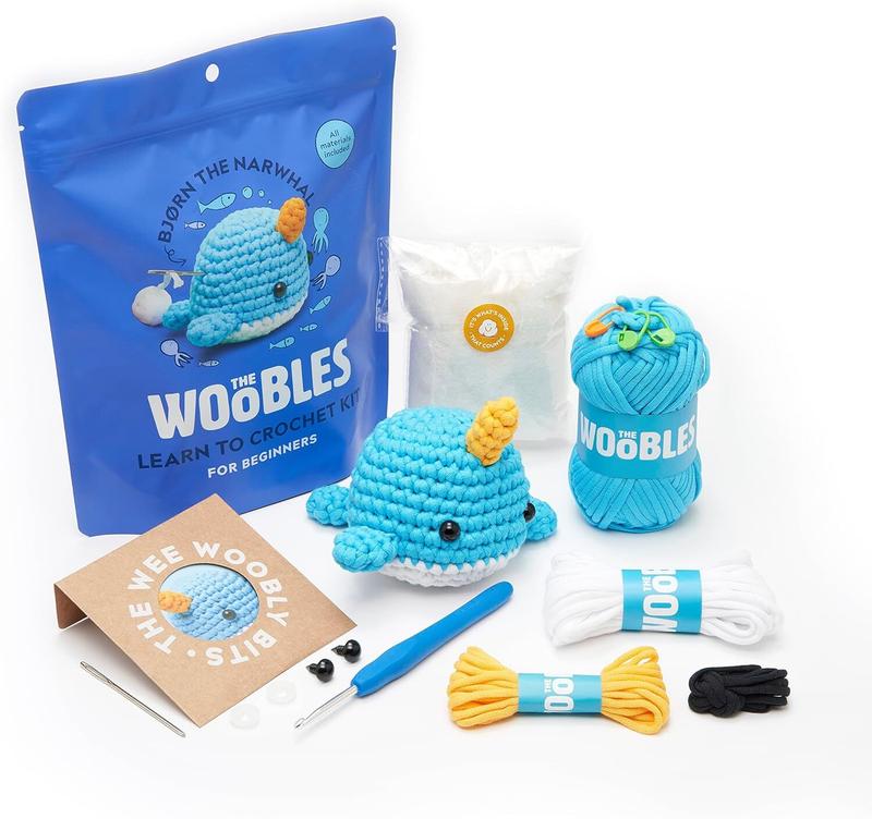 Woobles Crochet Kit for Beginners with Easy Peasy Yarn as seen on Shark Tank - with Step-by-Step Video Tutorials