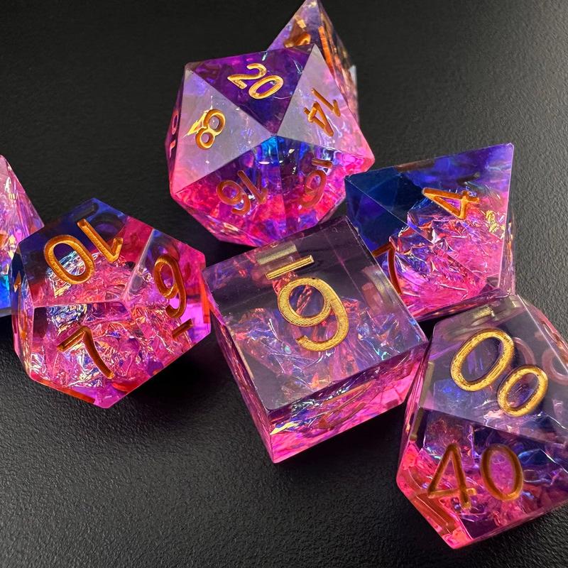 MinMax Misfits Arcane Nexus Resin Polyhedral DnD Dice Set for Dungeons & Dragons (7pc) | Pathfinder | Tabletop RPGS |  Commander | TTRPGs