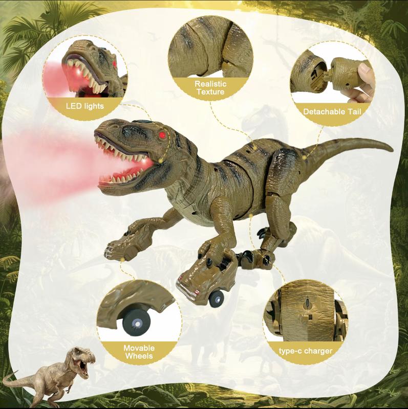 T-Rex&Dragon Remote Control Toy for kids gift set Pretend play toys