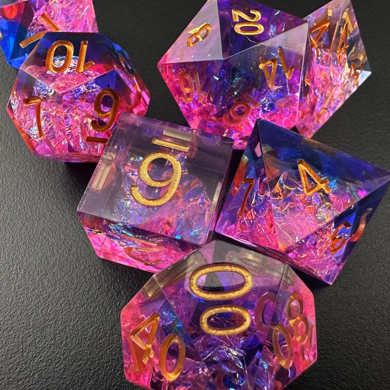 MinMax Misfits Arcane Nexus Resin Polyhedral DnD Dice Set for Dungeons & Dragons (7pc) | Pathfinder | Tabletop RPGS |  Commander | TTRPGs