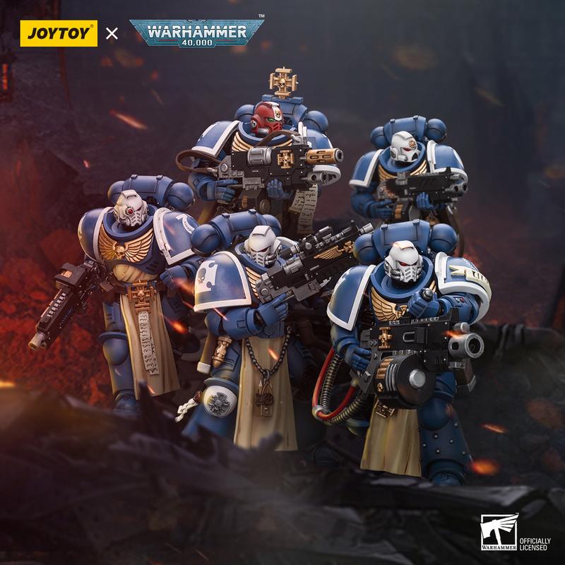 JOYTOY Warhammer 40k 1 18 Action Figures Anime 12.1cm Ultramarines Sternguard Veteran Collection Model Toys