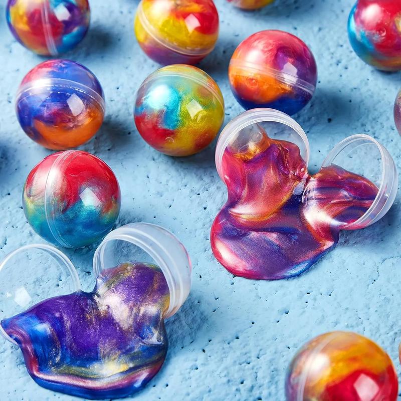  Slime Party Favors, 24 Pack Galaxy Slime Ball Party Favors - Stretchy, Non-Sticky, Mess-Free, Stress Relief, and Safe for Girls and Boys - Classroom Reward, Christmas Party Supplies