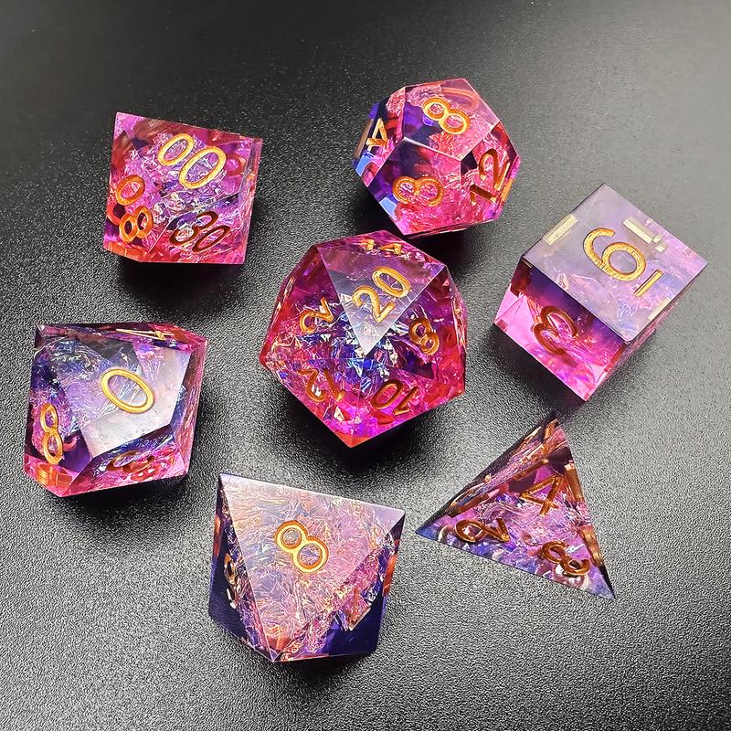 MinMax Misfits Arcane Nexus Resin Polyhedral DnD Dice Set for Dungeons & Dragons (7pc) | Pathfinder | Tabletop RPGS |  Commander | TTRPGs