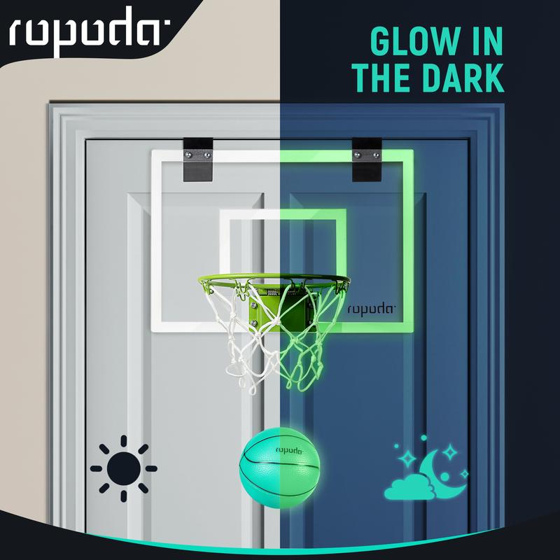 ropoda Mini BasketballHoop - Glow in The Dark Mini Basketball