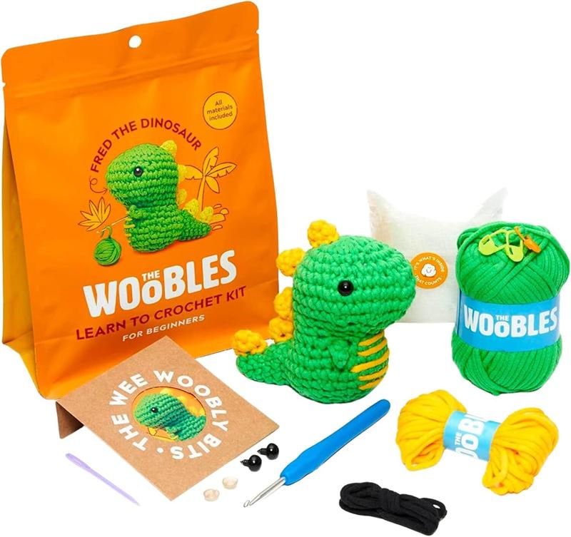 Woobles Crochet Kit for Beginners with Easy Peasy Yarn as seen on Shark Tank - with Step-by-Step Video Tutorials