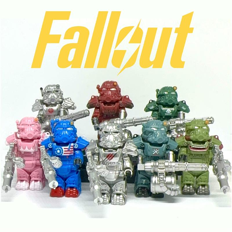 Fallout Power Armor Minifigure Set | Brotherhood of Steel, Gunners, Minutemen, Hot Rod