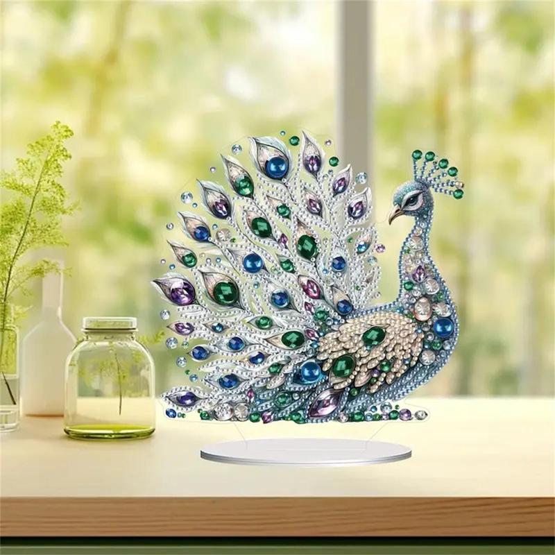 Peacock Design DIY Diamond Arts Colorful Painting Kit without Frame, DIY 5D Diamond Arts Colorful Painting Kit, Wall Art Decor for Home Bedroom