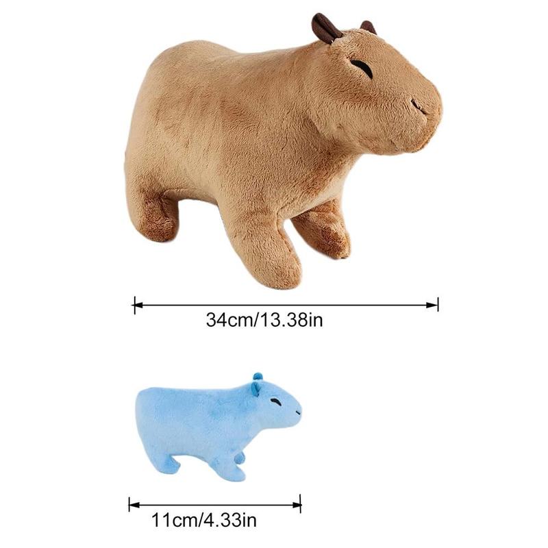 Stuffed Animal Toy Set, 1 Count Simulated Animal Capybara Plush Toy with 4 Counts Baby Capybara Plush Dolls, Funny Simulated Capybara Family Toy, Home Sofa Bed Pillow