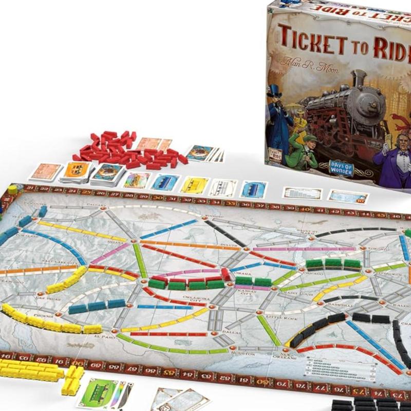 Ticket To Ride Themed Game, 1 Box Family Party Fun Game Box, Creative Holiday Birthday Party Gift for Family Classmate Friend