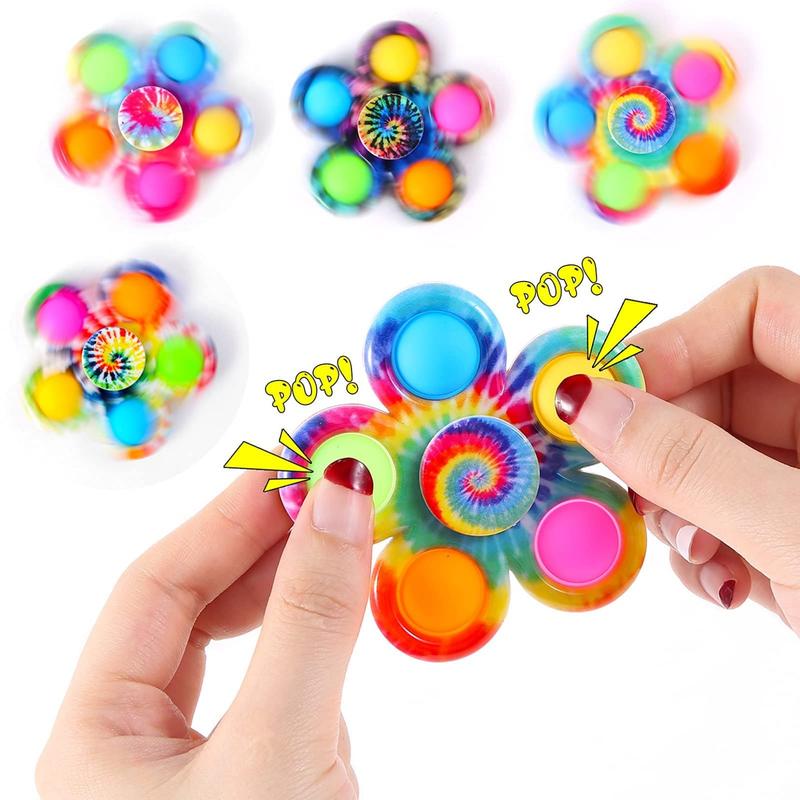 Fidget Spinners Toys 4 Pack, Fidget Toys for Kids Adults, Bulk Pop Sensory Spinner Toys Stress Relief Girls Boys, Kids Birthday Classroom Prizes