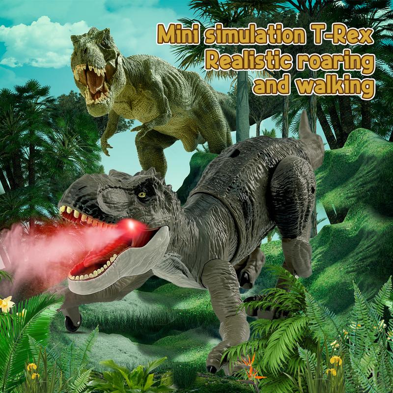 Remote Control Dinosaur Animal Toy, Spinosaurus and T-rex, swift movement & water spray, gift for boys