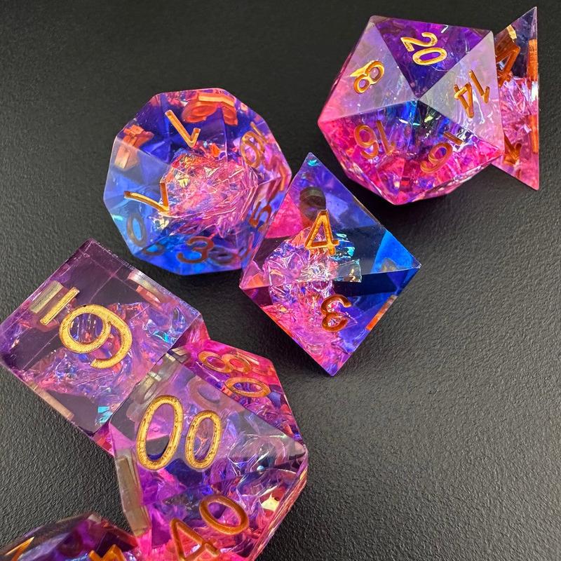 MinMax Misfits Arcane Nexus Resin Polyhedral DnD Dice Set for Dungeons & Dragons (7pc) | Pathfinder | Tabletop RPGS |  Commander | TTRPGs