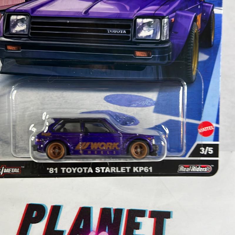 Hot Wheels Car Culture Ronin Run '81 Toyota Starlet KP61 1:64 Diecast Car