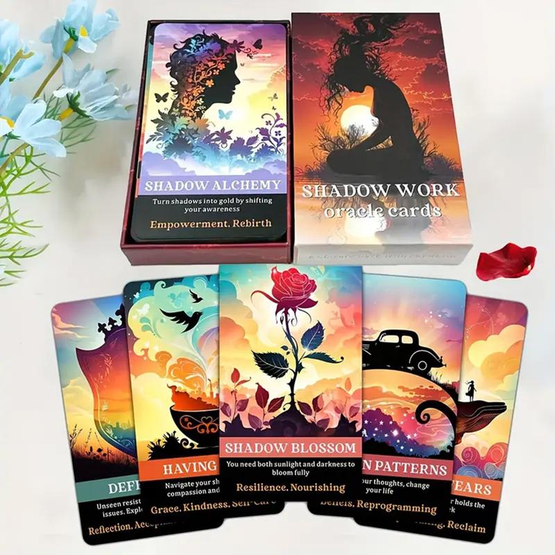 Shadow Work Oracle: 56 Oracle Card Deck, divination tool for oracle reading, psychic reading, fortune, spiritual, tarot card deck