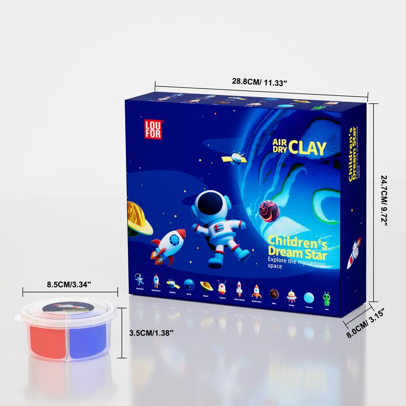 Anywise Air DIY Clay - Childhood Dream Star Journey - Soft & Ultra Light - Safe & Non-Toxic - 12 Boxes