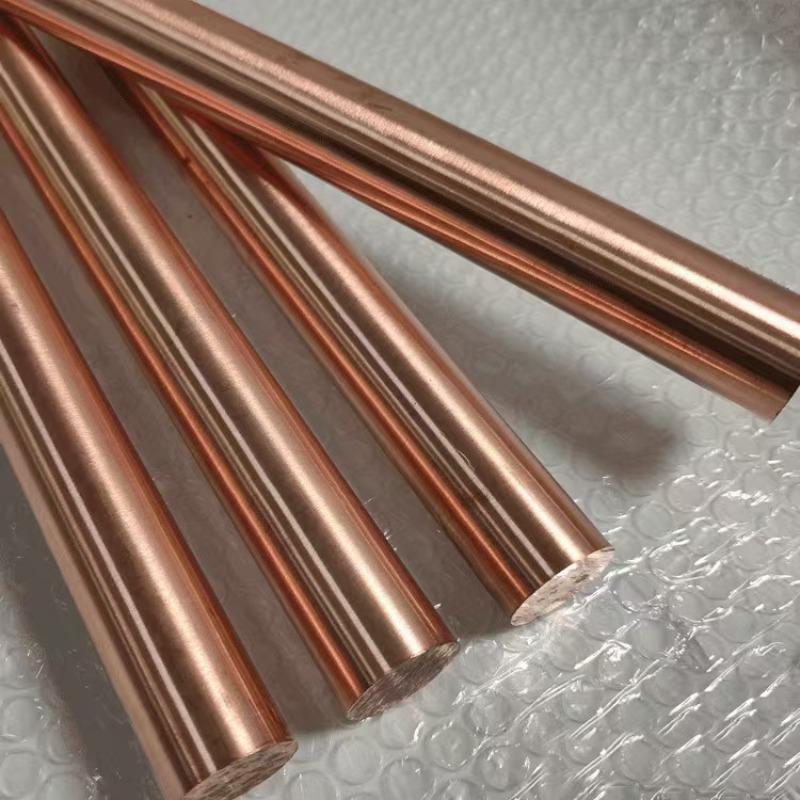 Copper Round Bar, 2 Counts Copper Rod, DIY Craft Making Supplies for Home Decor, Handmade Accessories for Craftsmen, Machinists, Hobbyists and Modelers