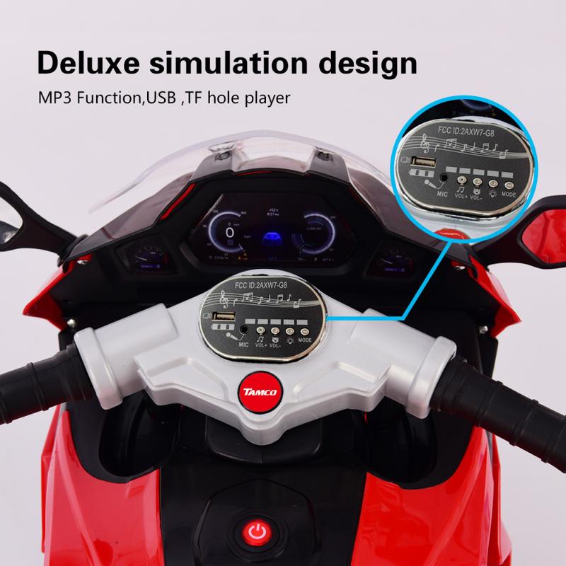 Red Pink Blue 12V Kids Electric motor-cycle,Ride on Toy ,Red motor-cycle,Three lighting wheels Kids electric toys BoysGirls motor-cycle, Children Battery Motor Bikes Rechargeable 3 Wheels   Electric motor-cycle