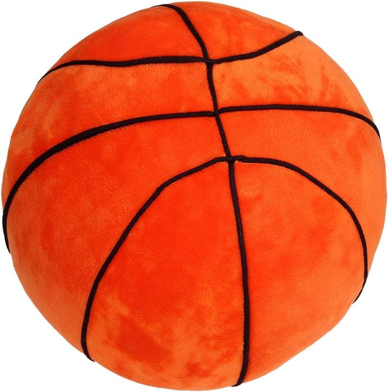 Sports Basketball Plush Ball : Soft  Stuffed Sports Ball Pillow -Boys Throw Decor Toys