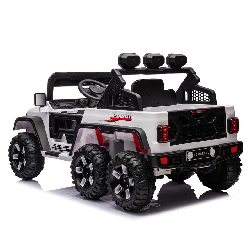 24V Ride On Large PickUp Truck Car for Kids. Ride On 4WD Toys with Remote Control. Parents Can Assist in Driving. Bluetooth Music Version. Pickup Truck Design with Spacious Storage in the Rear.