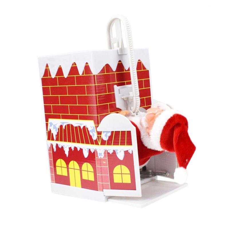 Christmas Santa Claus Doll with Music Electric Toy - Over the Wall Climbing Chimney Cartoon - Perfect Christmas Gift