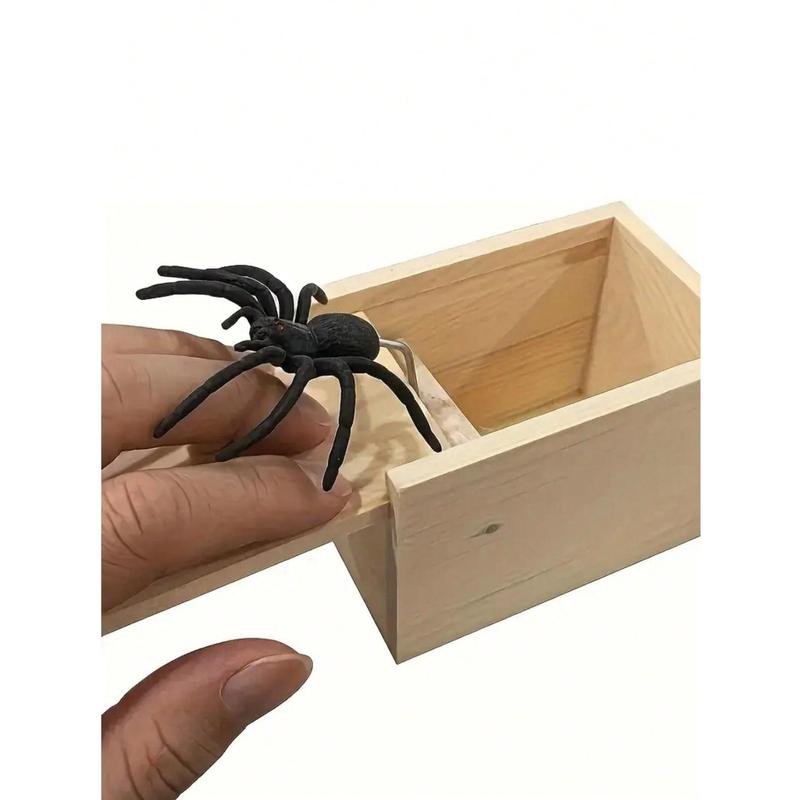 Wooden Spider Prank Box - Handmade Joke Box Perfect For Halloween, Christmas Gifts, Thanksgiving Xmas,Gift Box,Xmas Gifts,Christmas,Halloween,Prank