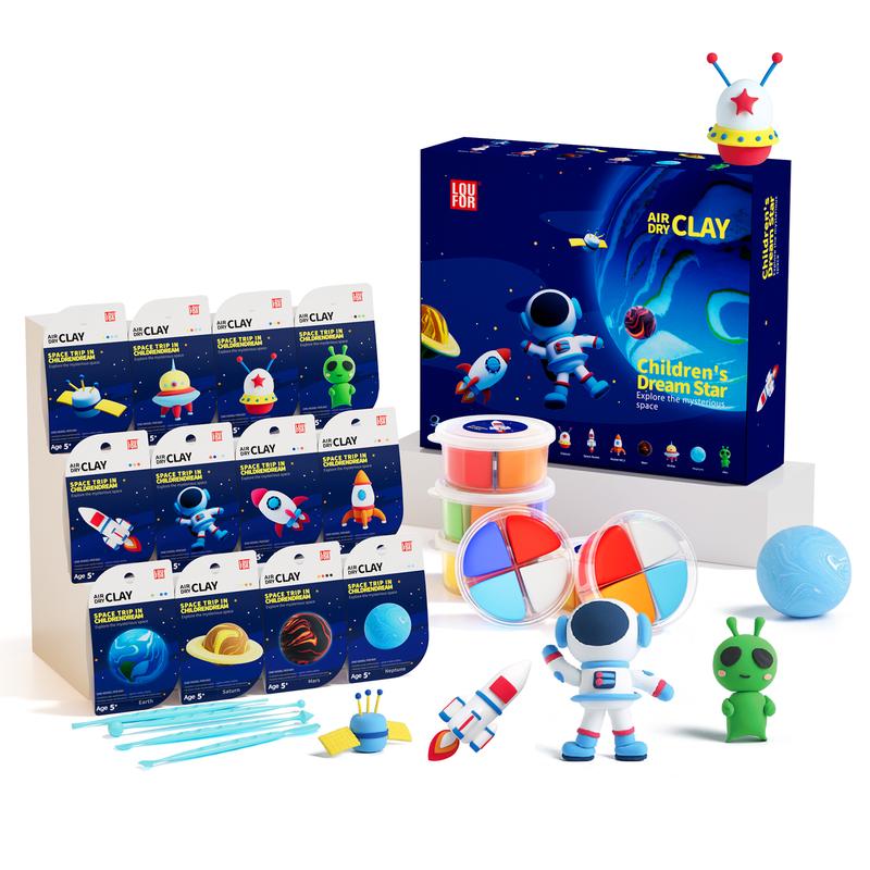 Anywise Air DIY Clay - Childhood Dream Star Journey - Soft & Ultra Light - Safe & Non-Toxic - 12 Boxes